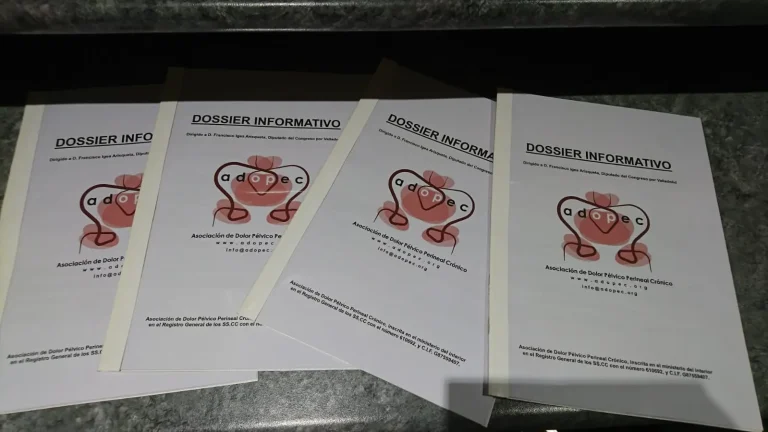 En la foto se ven varios dossier de Adopec